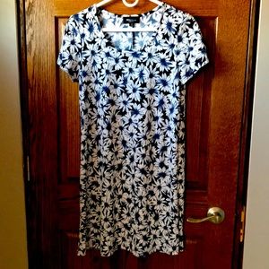 RN dress , excellent pre owned.Navy and white flowers.